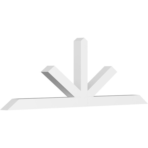 Ekena Millwork Saratoga Architectural Grade PVC Gable Bracket, 84"W x 28"H x 4"D x 4"F, 8/12 Pitch GBP084X28X0404SAR00 - main
